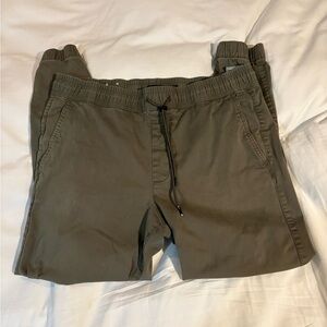 Zara Olive Green Casual Jogger Pants